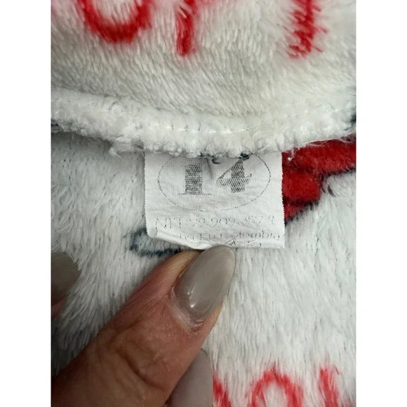 Kids‎ Snoopy Fleece Pajama Set Youth Large 10–12 Plush Sleepwear Peanuts - Picture 4 of 9